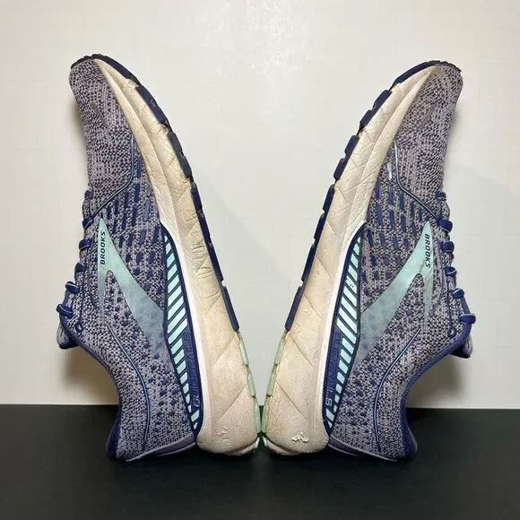 Womens BROOKS Adrenaline GTS 21 Purple Running Shoes / Size 8 Medium - Picture 6 of 9